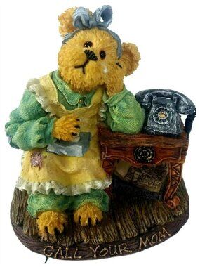 Boyds Bearstone Figurine Momma Guiltrip Call Your Mom Collection First Ed Humor